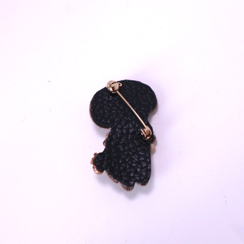 トイプードルのビーズ刺繍ブローチ ブローチ beads syurippi