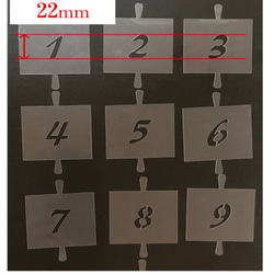 ☆数字　0～9 個別　ステンシルシート　型紙図案　NO810 2枚目の画像