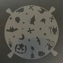 Halloween3　円形18㎝　ステンシルシート　型紙図案　NO808 2枚目の画像