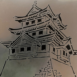 お城イラスト　ステンシルシート　型紙　図案　NO811 5枚目の画像