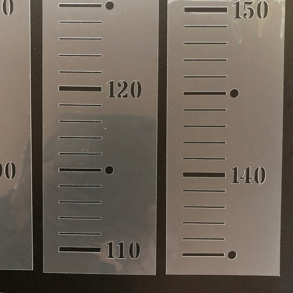 身長メジャー60～160センチ　手作りの身長計に　ステンシルシート　型紙 図案　NO813 4枚目の画像