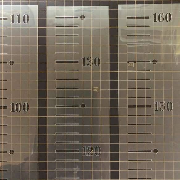 身長メジャー60～160センチ　手作りの身長計に　ステンシルシート　型紙 図案　NO813 6枚目の画像