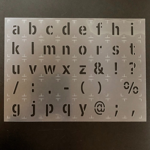 アルファベット ゴシック小文字 ステンシルシート 型紙 図案 型紙 moji