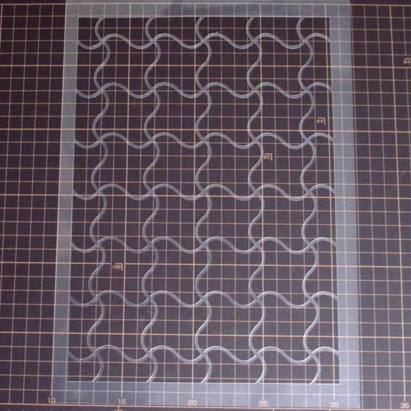 和風地紋4番　ステンシルシート　型紙 図案　NO234 2枚目の画像