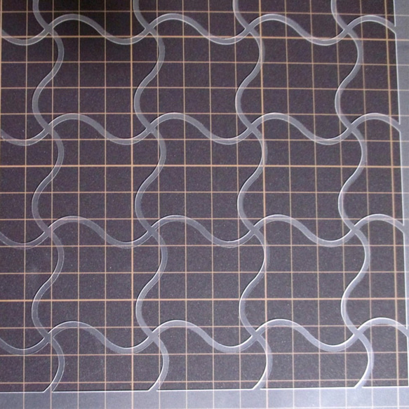 和風地紋4番　ステンシルシート　型紙 図案　NO234 3枚目の画像