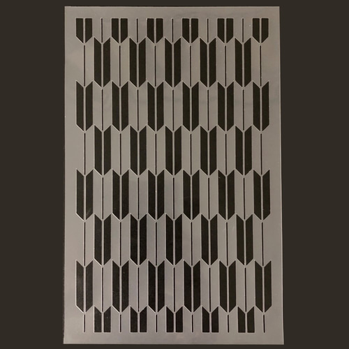 矢絣(やがすり)文様 和柄 袴柄 和風地紋17番 ステンシルシート 型紙