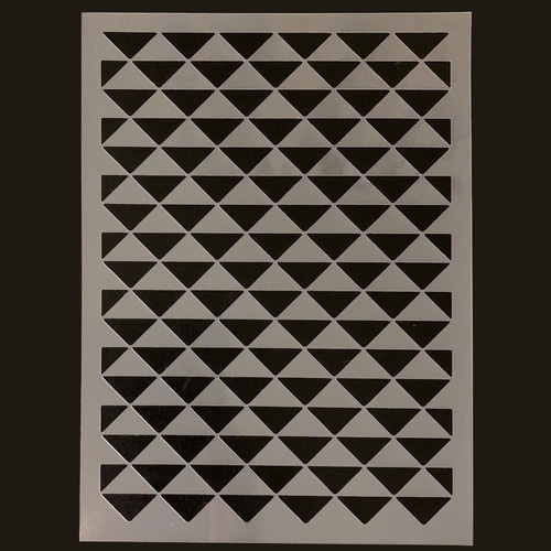 鱗文様 幾何連続模様 和風地紋26番 ステンシルシート 型紙 図案 NO256