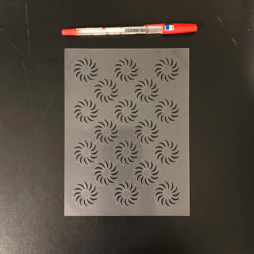 伝統紋様 和柄イラスト 和風地紋29番 ステンシルシート 型紙 図案