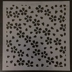 和柄イラスト　桜花びら 桜吹雪　さくら8番　ステンシルシート　型紙 図案　NO558 5枚目の画像