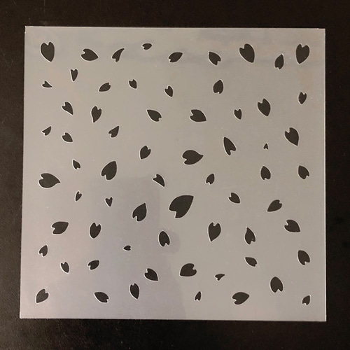 和柄イラスト 桜花びら 桜吹雪 さくら9番 ステンシルシート 型紙