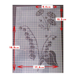 花イラスト集　スズラン　ひな菊 フラワーセット3　ステンシルシート　型紙 図案　NO533 2枚目の画像