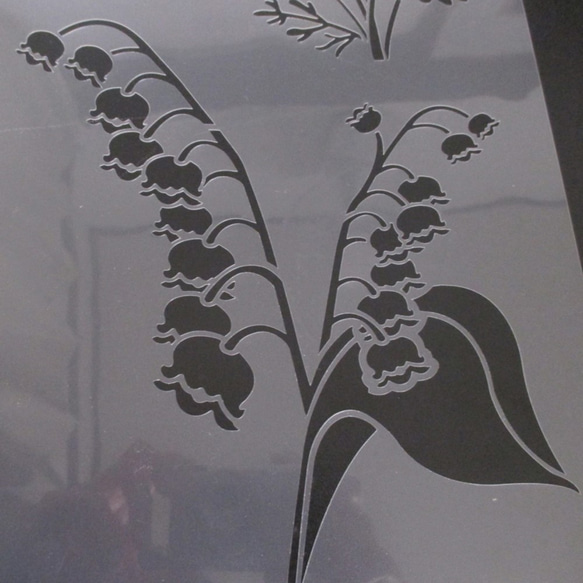花イラスト集　スズラン　ひな菊 フラワーセット3　ステンシルシート　型紙 図案　NO533 3枚目の画像