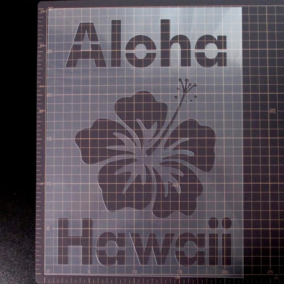 Aloha　HAWAII2番　ステンシルシート　型紙 図案　NO302 3枚目の画像