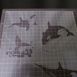 シャチ　イラスト　ステンシルシート　型紙 図案　NO308 4枚目の画像