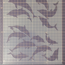 イルカの群れ　イラスト　ステンシルシート　型紙 図案　NO310 7枚目の画像