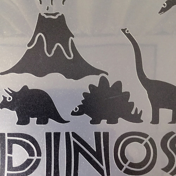 恐竜かわいいイラスト　トリケラトプス・ステゴサウルス　ステンシルシート　型紙 図案　NO683 5枚目の画像
