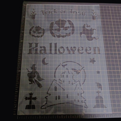 Halloween カボチャ　おばけ　イラスト集　ステンシルシート　型紙 図案　NO732 3枚目の画像