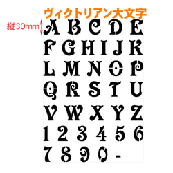 ☆アルファベット大文字　サイズ縦3センチ ヴィクトリアン ステンシルシート NO127 2枚目の画像