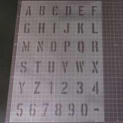 ☆アルファベット大文字　サイズ縦3センチ ボストントラフィック ステンシルシート NO129 4枚目の画像
