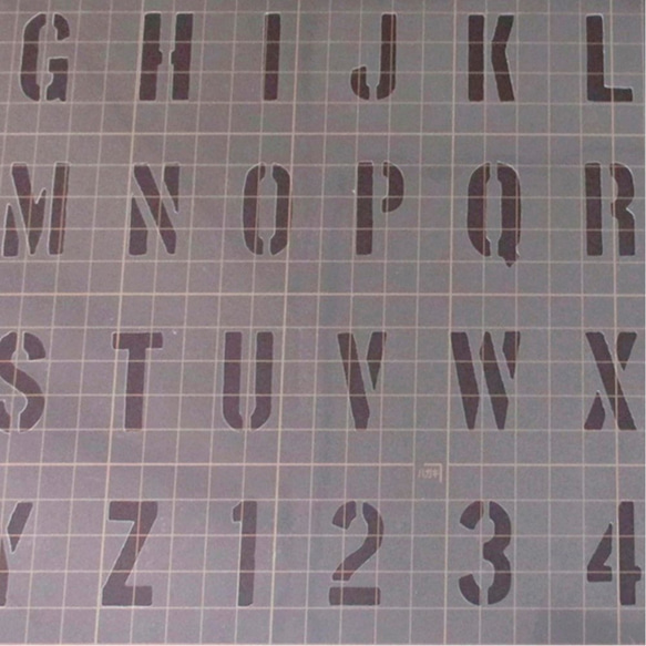 ☆アルファベット大文字　サイズ縦3センチ ボストントラフィック ステンシルシート NO129 5枚目の画像
