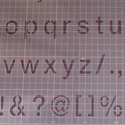 ☆アルファベット小文字　サイズ縦3センチ ヘルベチカ ステンシルシート NO134 5枚目の画像