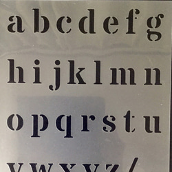 ☆アルファベット小文字　サイズ縦3センチ スタードステンシル ステンシルシート NO136 4枚目の画像
