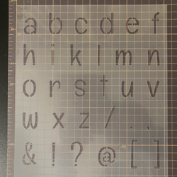 ☆アルファベット小文字　サイズ縦3センチ Englebert FONT ステンシルシート NO188 5枚目の画像