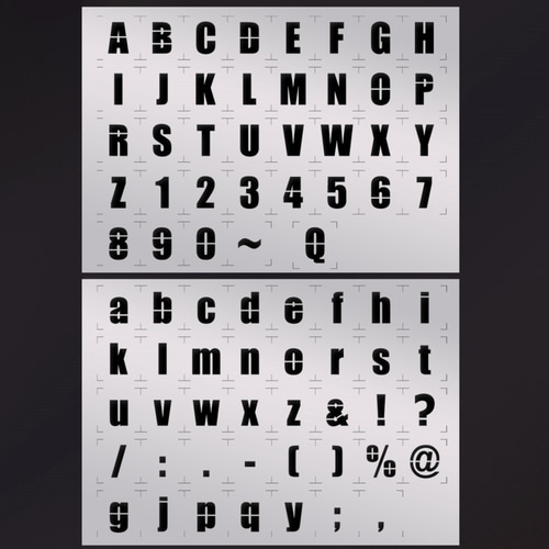 ☆2枚セット アルファベット大文字小文字 インパクト