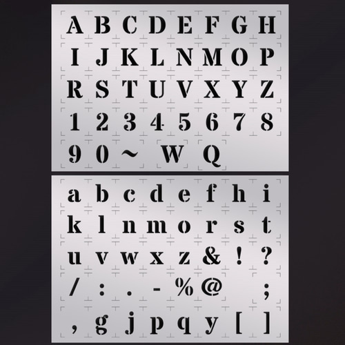 ☆2枚セット アルファベット大文字小文字 ヴィクトリアン