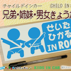 名入れ　兄弟姉妹お名前と車名入り　BABYINCAR CHILDINCAR　ベビーインカー　ステッカー 色選べる 301 1枚目の画像