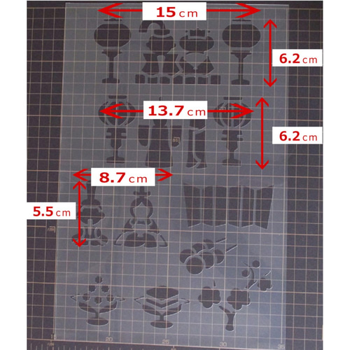 絵　おひなさま お雛様シリーズ」型紙付き図案（切り絵用）| 伊勢型紙専門店おおすぎ