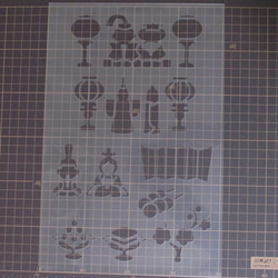 おひなさま　イラスト　ステンシルシート　型紙図案　NO721 5枚目の画像
