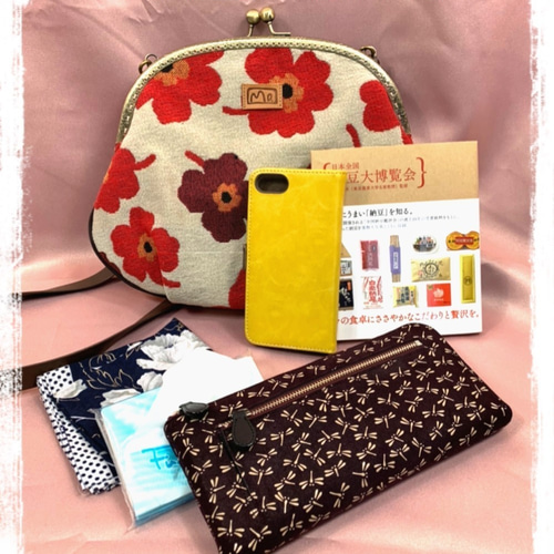 21.受注制作/送料込み 青花柄がま口ショルダーバッグ ショルダー 21.受注制作/送料込み 青花柄がま口ショルダーバッグ ショルダー