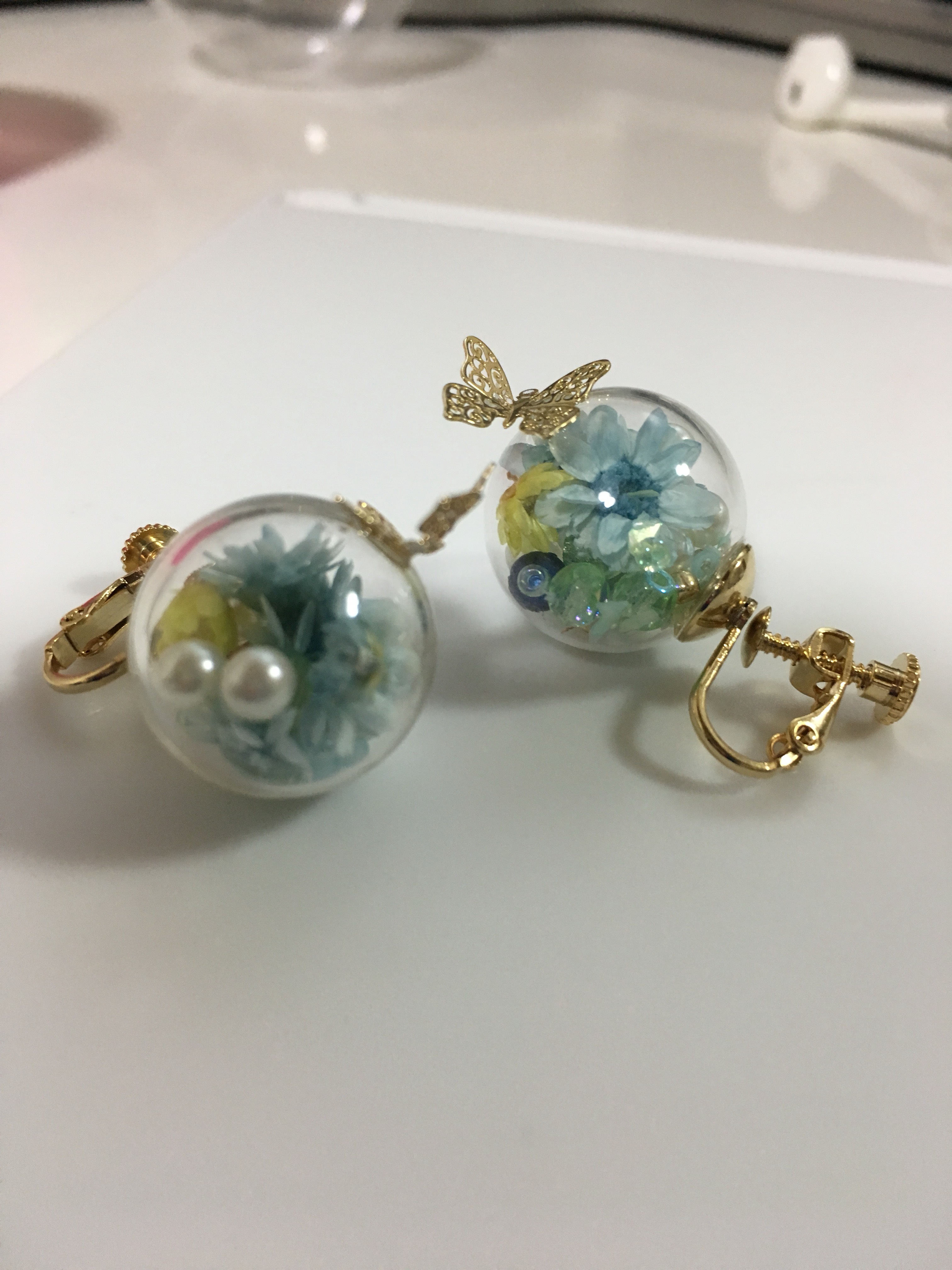 ガラスドーム イヤリング イヤリング・ノンホールピアス lala 通販