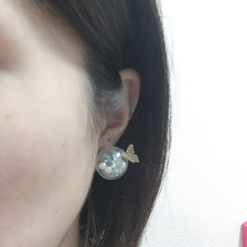 ガラスドーム イヤリング イヤリング・ノンホールピアス lala 通販