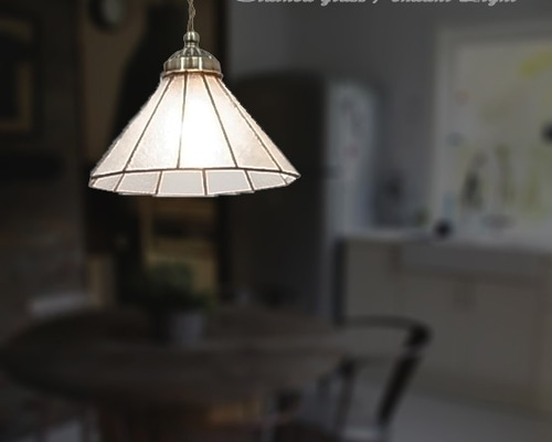 手作りmodernステンドグラス。可愛いペンダントライト 手作りステンドグラス ペンダントライト電球付 LED対応 シーリング