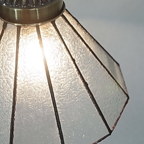 手作りステンドグラス ペンダントライト電球付 LED対応 シーリング