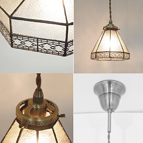 【20%OFF】手作りステンドグラス ペンダントライト電球付レトロLED対応 手作りステンドグラス ペンダントライト電球付 レトロS LED対応