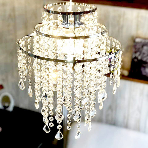 美しい クリスタルガラス シャンデリア 天井照明 LED電球対応