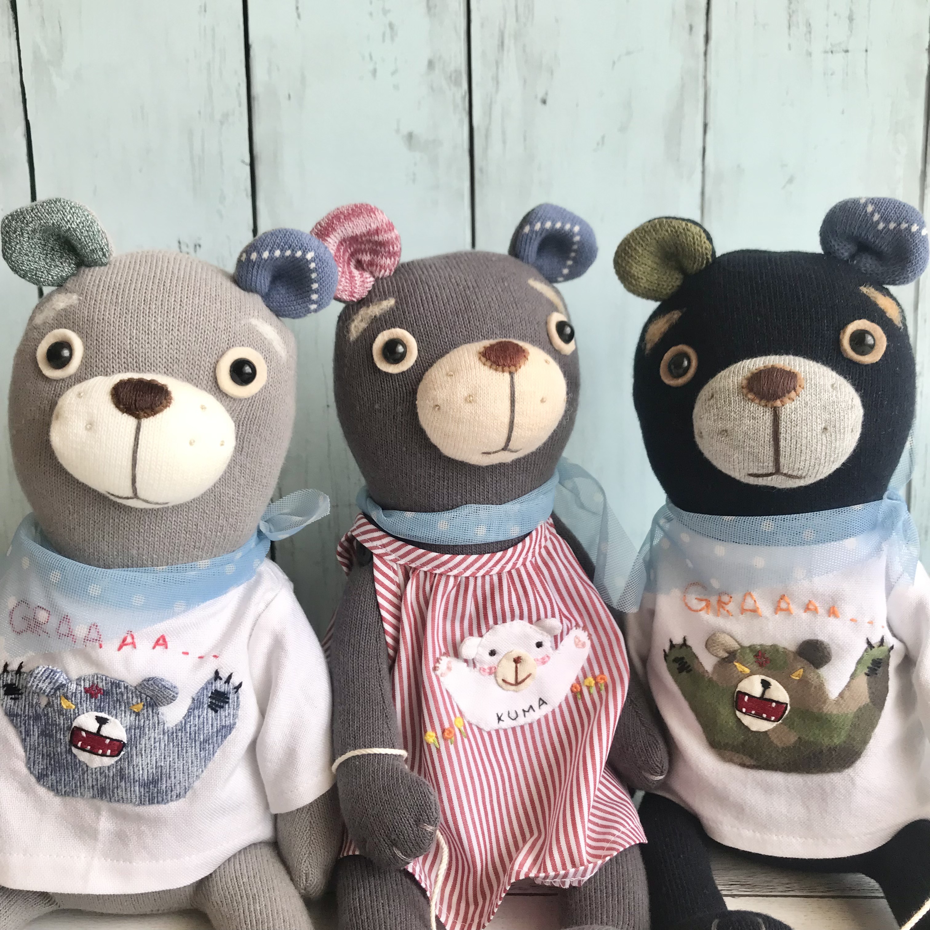 ハンドメイド】ソックドール くまちゃん ソックベア⑨（【熊の 