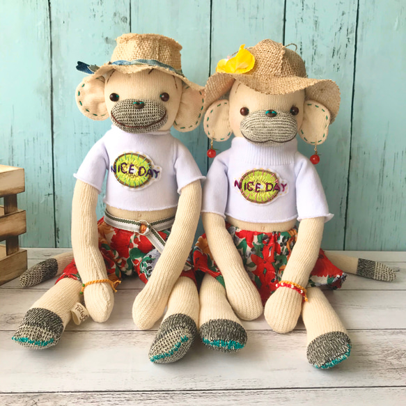 ️きせかえソックモンキー‼男女ペア❤︎バッグ付き【オーダーも受付中  