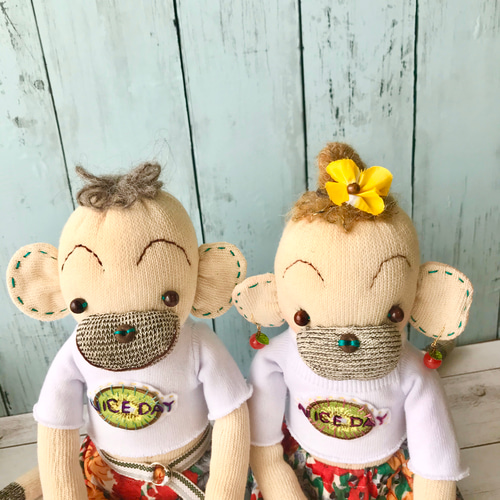 ️きせかえソックモンキー‼男女ペア❤︎バッグ付き【オーダーも受付中  