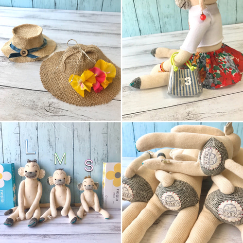 ️きせかえソックモンキー‼男女ペア❤︎バッグ付き【オーダーも受付中  