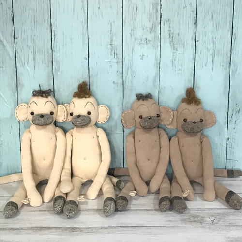 ソックモンキーペア きせかえソックモンキー‼男女ペア❤︎バッグ付き【オーダーも受付中