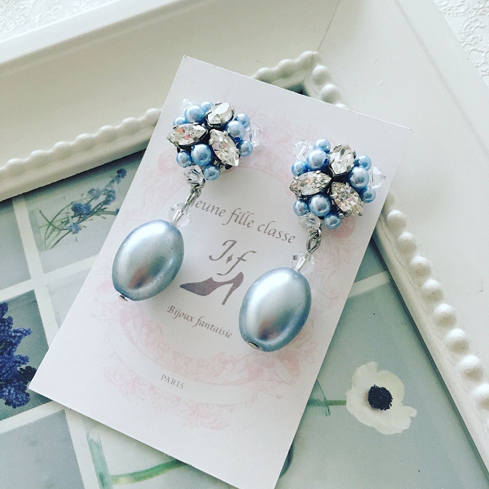 Jeune fille classe パリヴィンテージパールピアス < Fleurs >