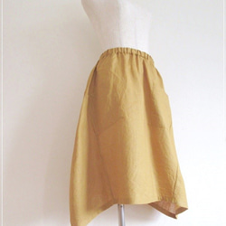 ミモザ* リネンのヘムラインバルーンスカート 3枚目の画像