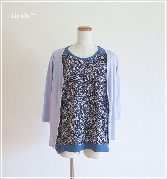 【sale!】Navy flower* CIELプルオーバー 3枚目の画像