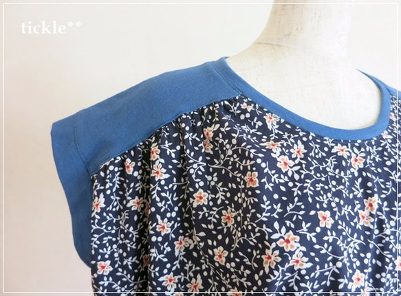 【sale!】Navy flower* CIELプルオーバー 5枚目の画像