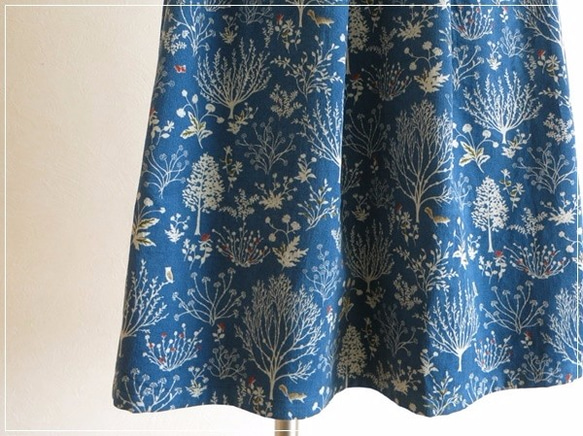 【再販】ターコイズ* 動物の森 すっきりギャザースカート 2枚目の画像