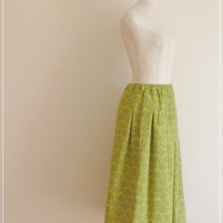 yellow* 北欧風 森のWガーゼギャザースカート 2枚目の画像